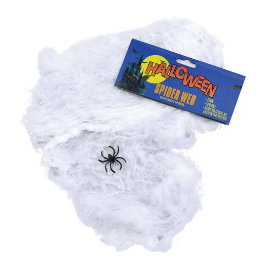 Spider Web Wool Plastic Halloween Fancy Dress Unisex Dozen 1