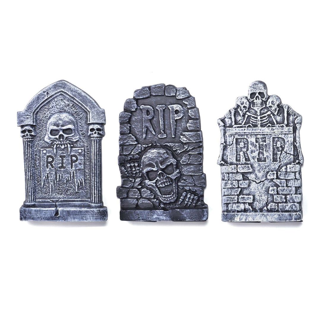 Tombstone 13 Inch Tall 3 Assorted Halloween Props 1