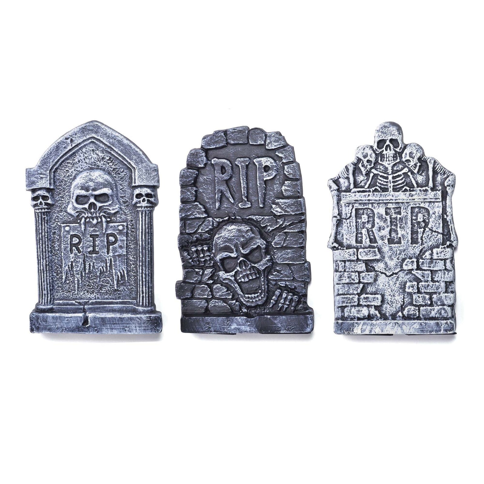 Tombstone 13 Inch Tall 3 Assorted Halloween Props 1