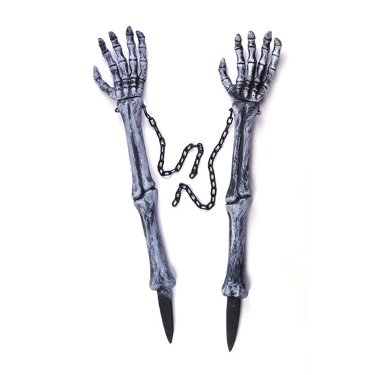 Skeleton Hand Lawn Stakes Halloween Items Unisex 1