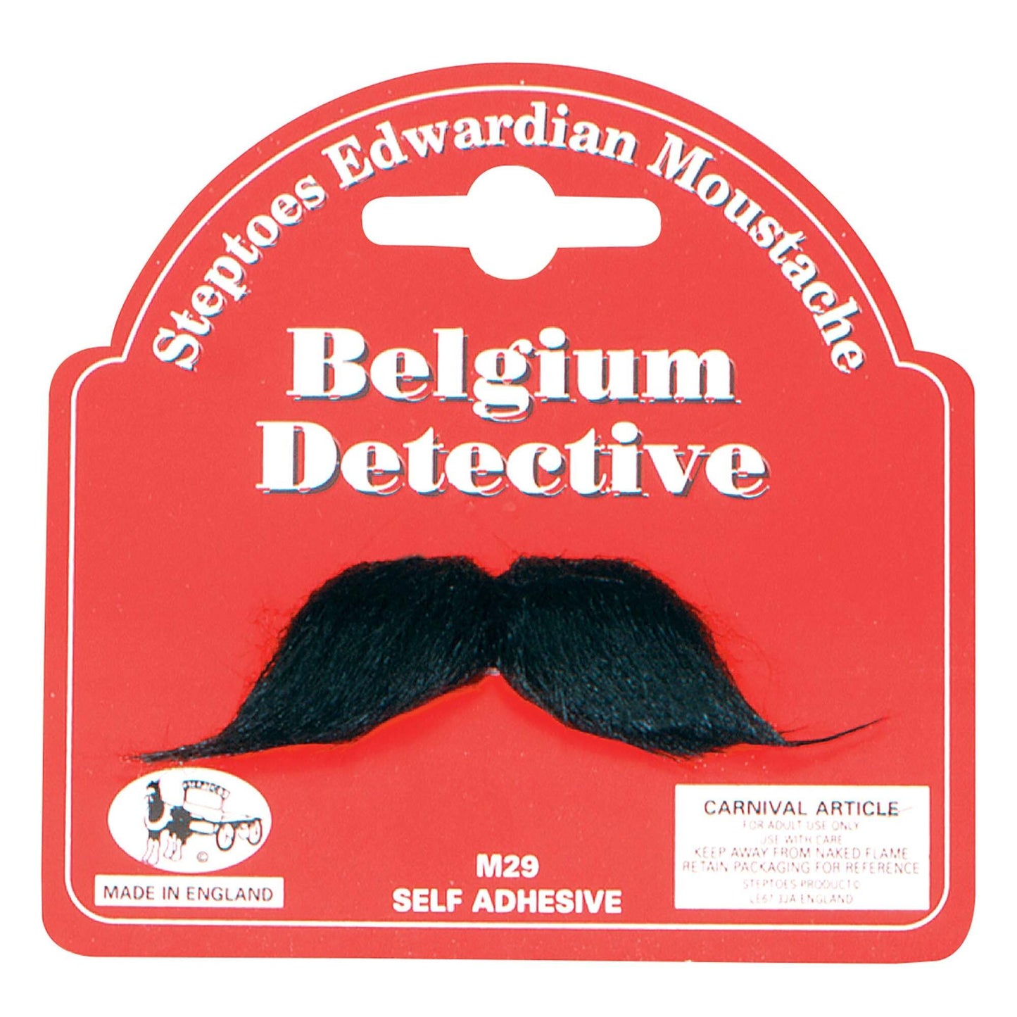 Mens Belgium Detective Moustache Moustaches and Beards Male Halloween Costume 1