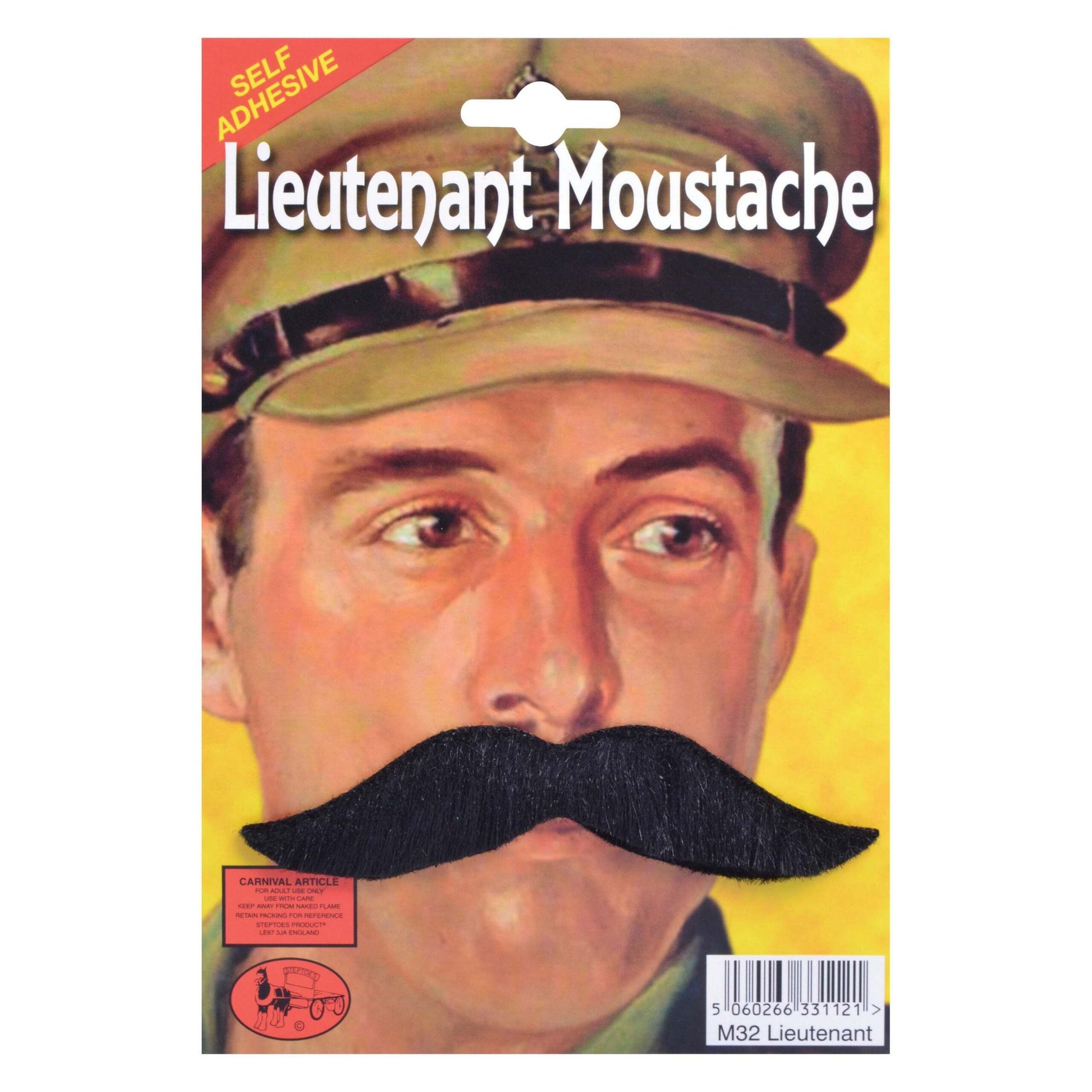 Mens Lieutenant Moustache Moustaches and Beards Male Halloween Costume 1
