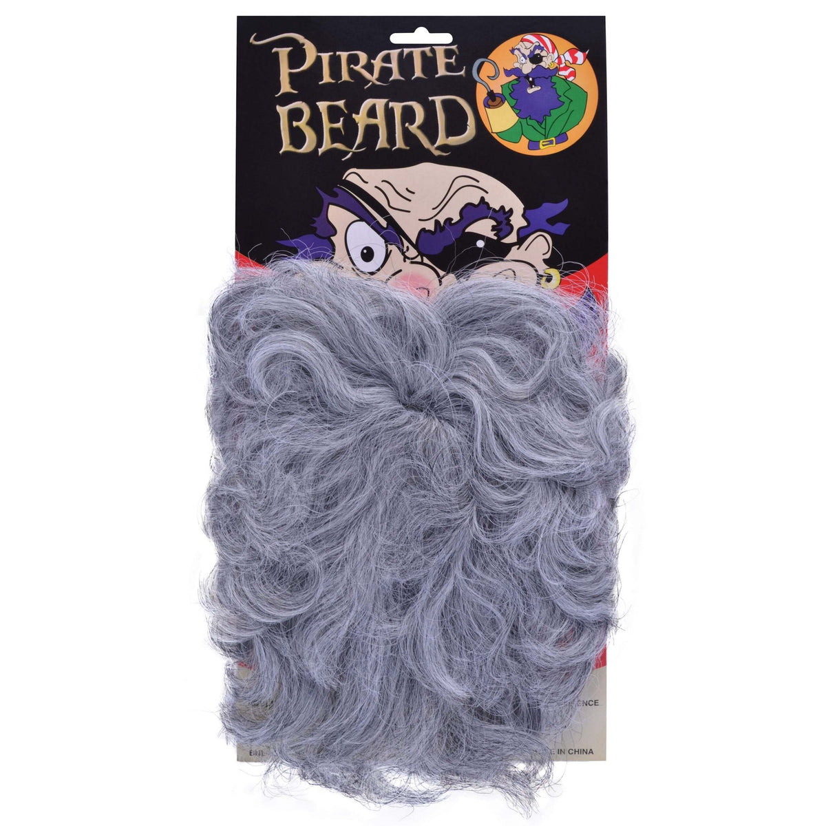 Mens Pirate Beard Wavy Grey Moustaches and Beards Male Halloween Costume 1