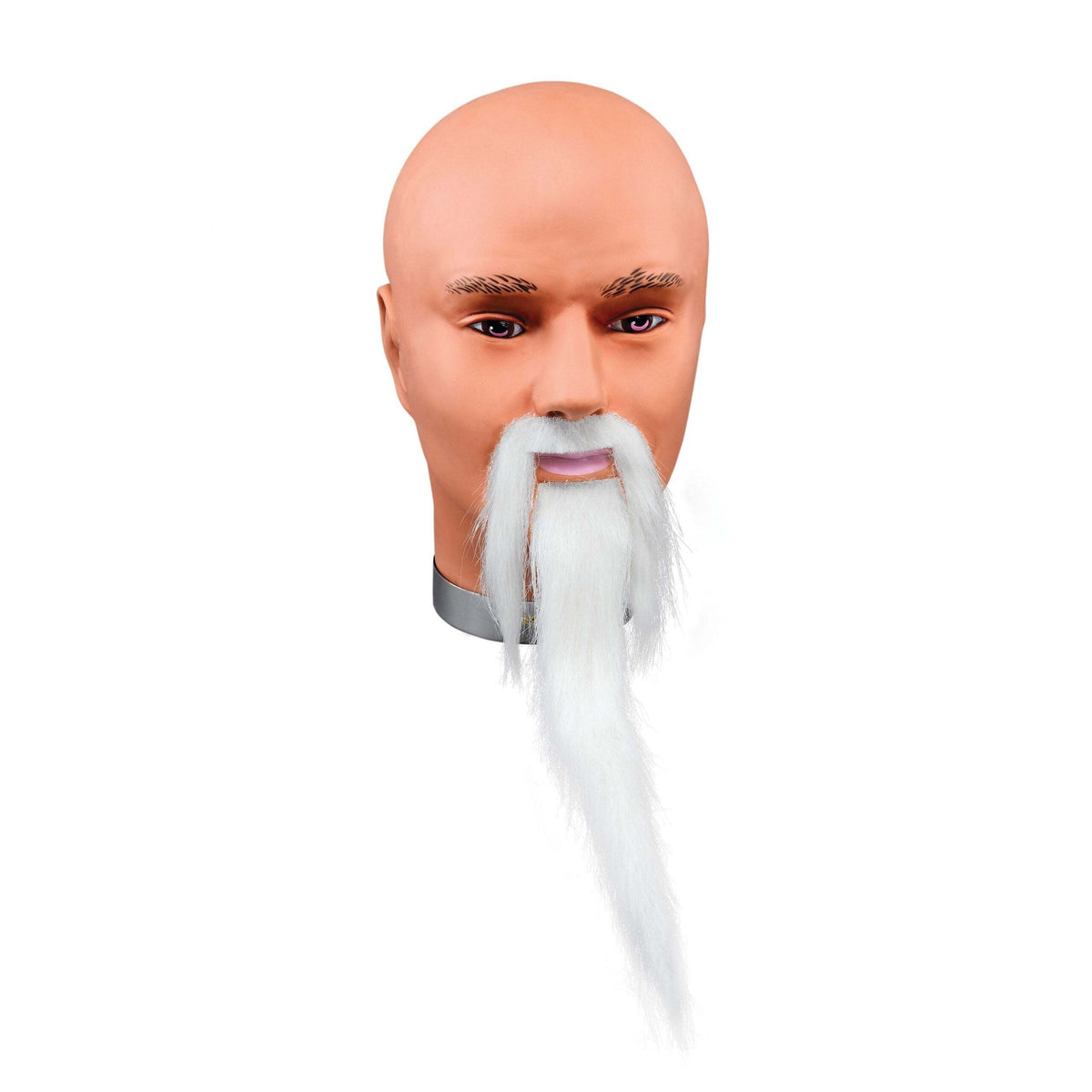 Mens Wizard Beard + Tash White Moustaches and Beards Male Halloween Costume 1