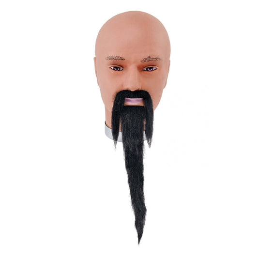 Mens Wizard Bead + Tash Black Moustaches and Beards Male Halloween Costume 1