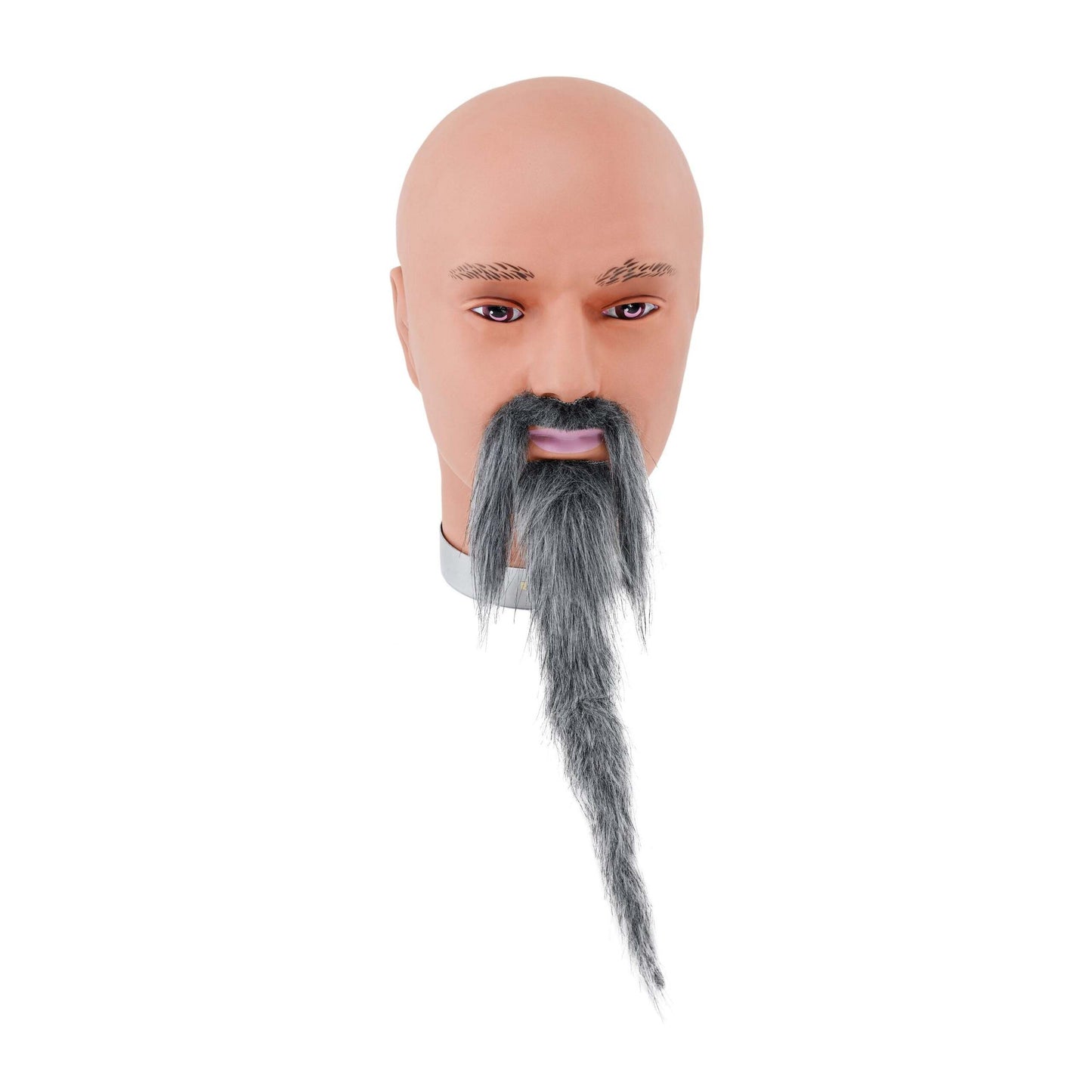 Mens Wizard Beard + Tash Grey Moustaches and Beards Male Halloween Costume 1