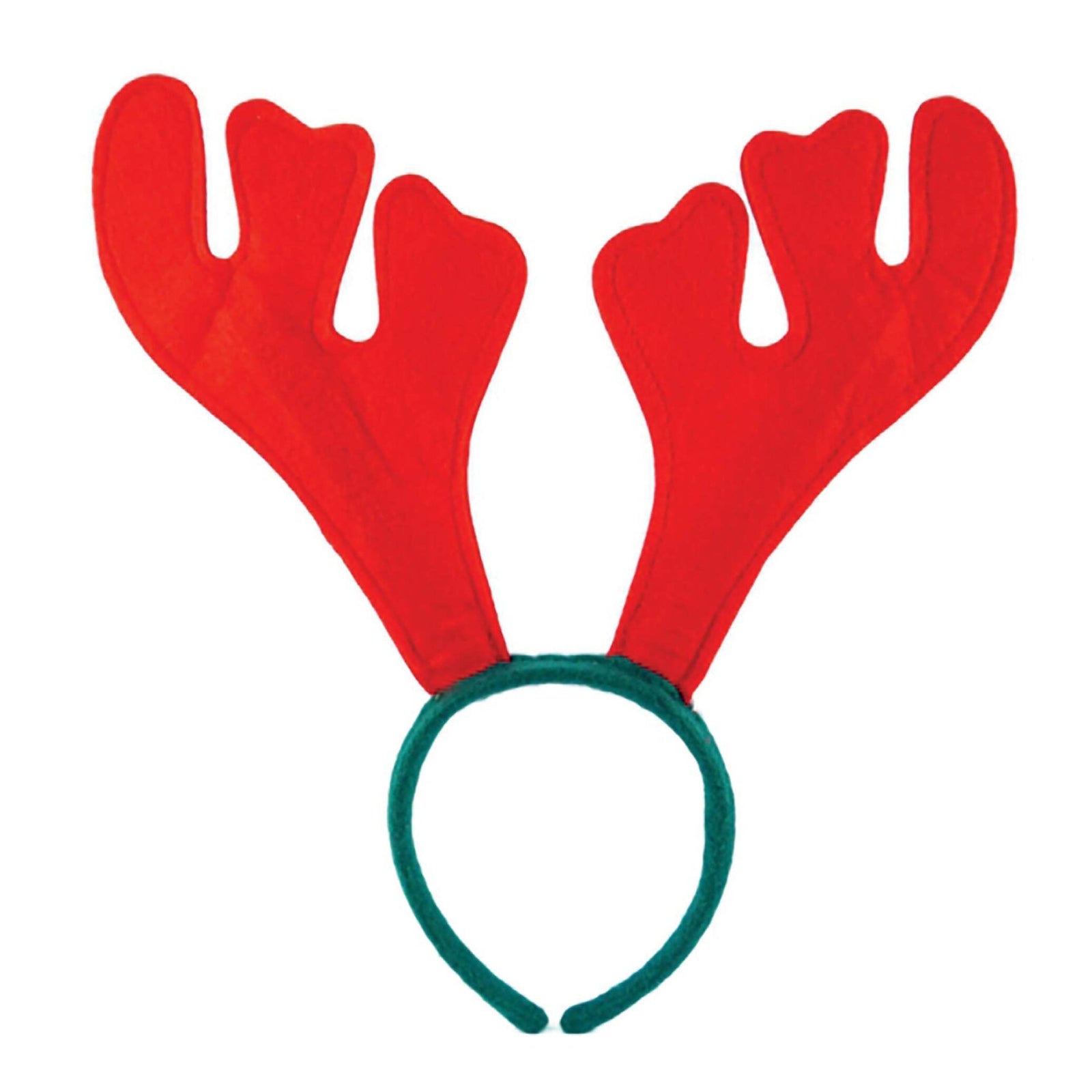 Antler Headband Felt Red Green Reindeer Horns 1