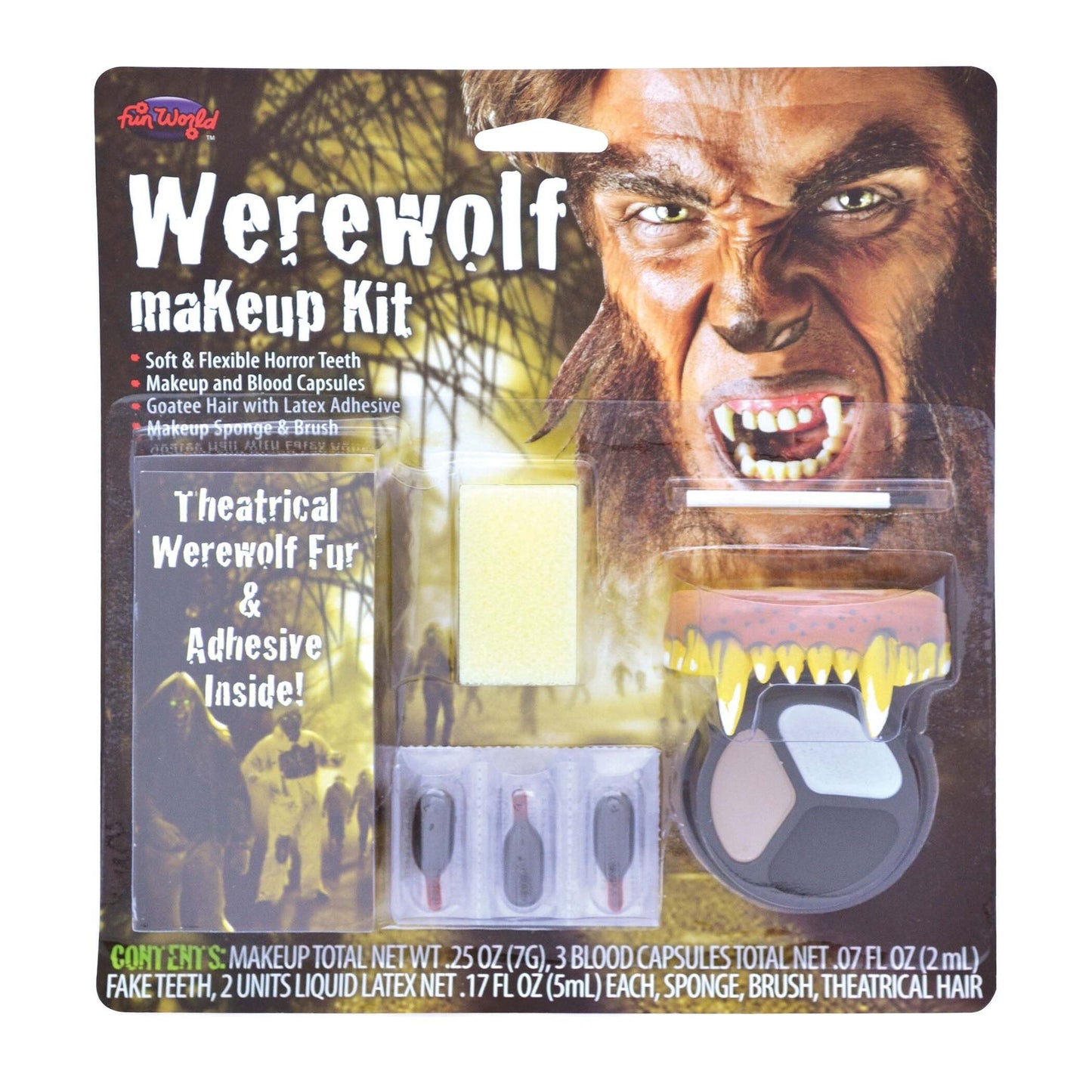 Mens Werewolf Make Up Kit Male Halloween Costume 1