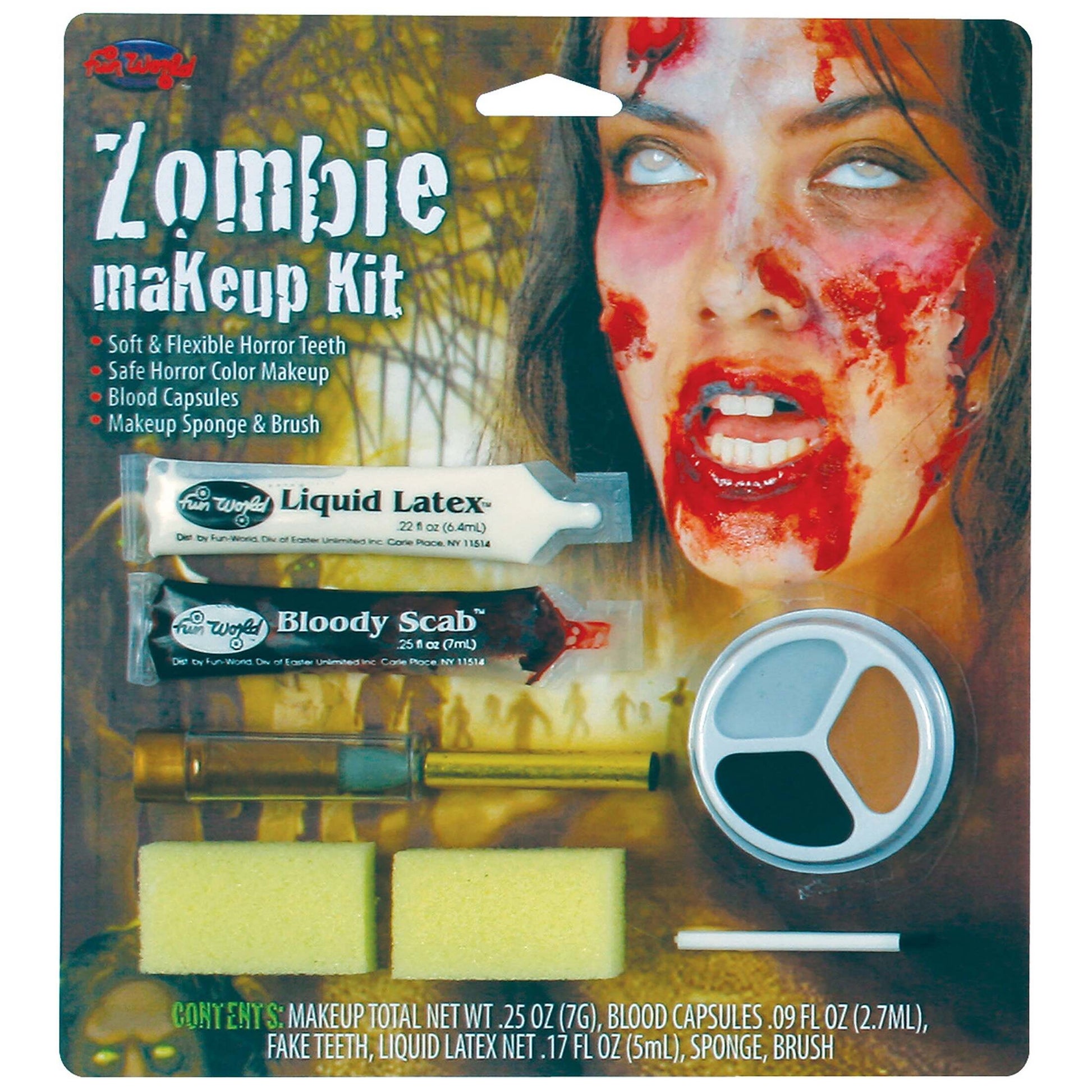 Womens Zombie Make Up Kit Female Halloween Costume 1