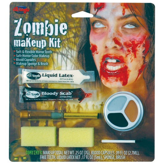 Womens Zombie Make Up Kit Female Halloween Costume 1