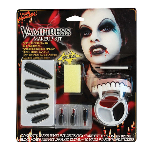 Womens Vampiress Make Up Kit Female Halloween Costume 1