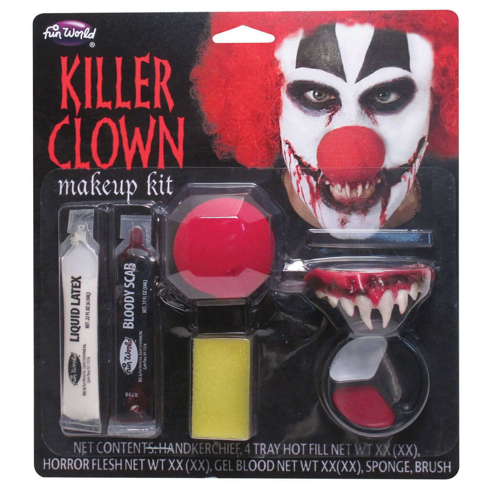 Killer Clown Make Up Kit Unisex 1