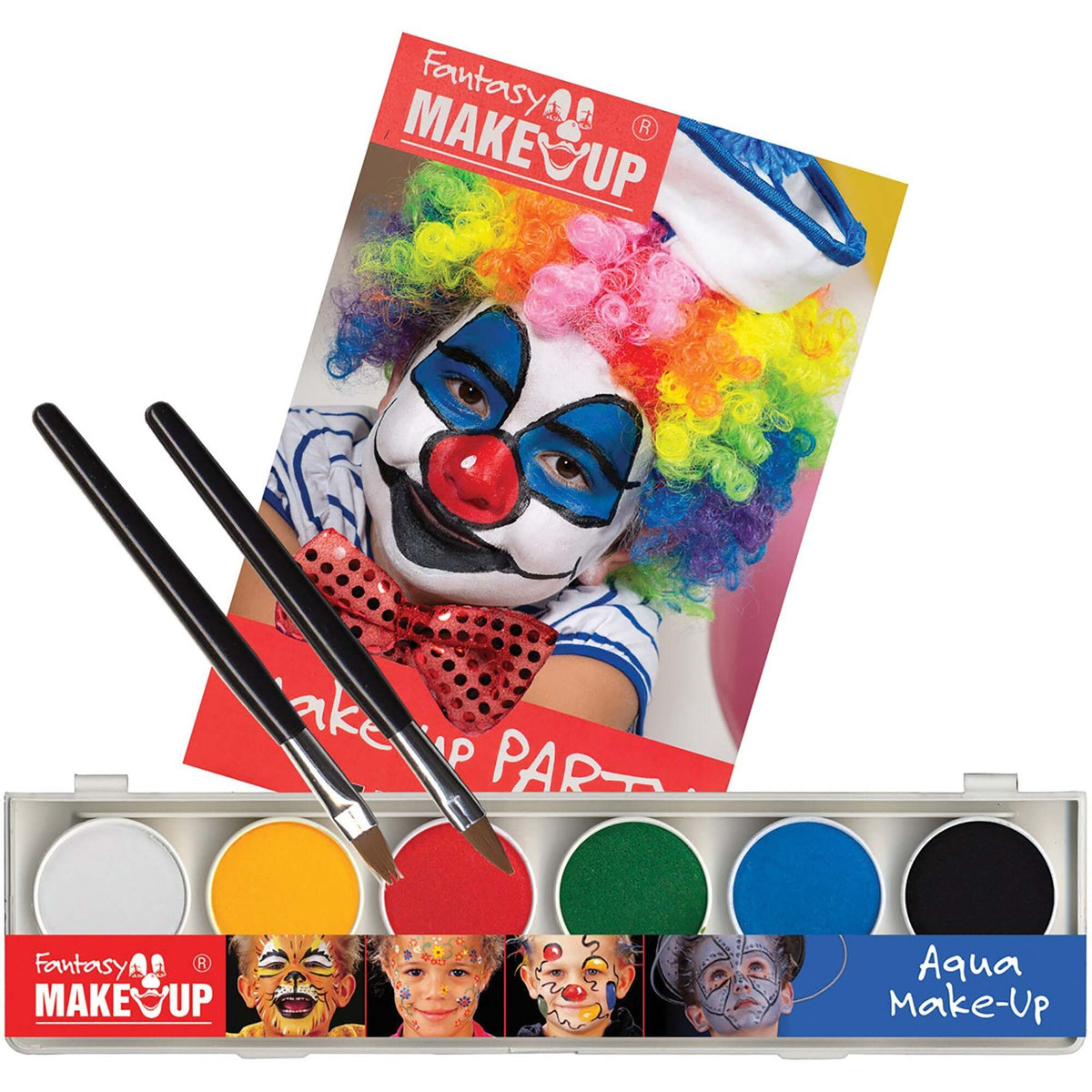 Aqua 6 Colour Box With Book + Sponge Make Up Unisex 1