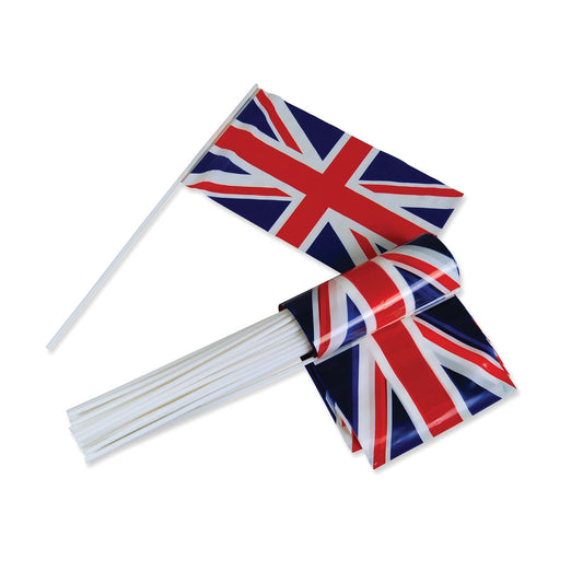 Union Jack Flags 6 Inch X 10 Inch Party Goods Bundle of 50 1