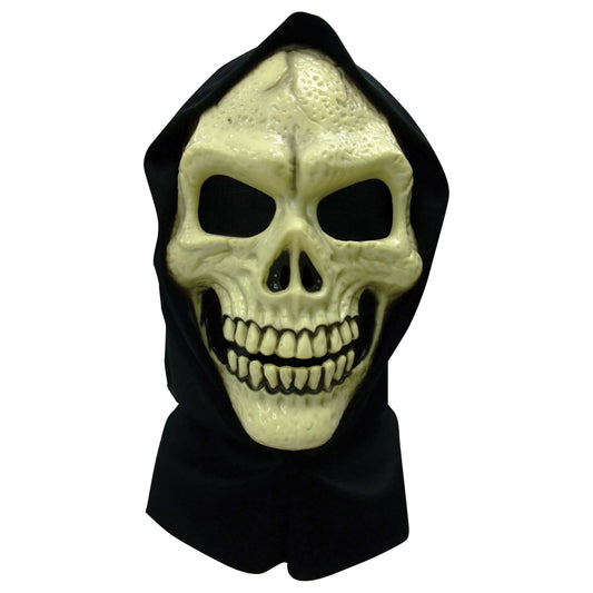 Mens Skull Hooded Mask PVC Plastic Masks Cardboard Male Halloween Costume 1