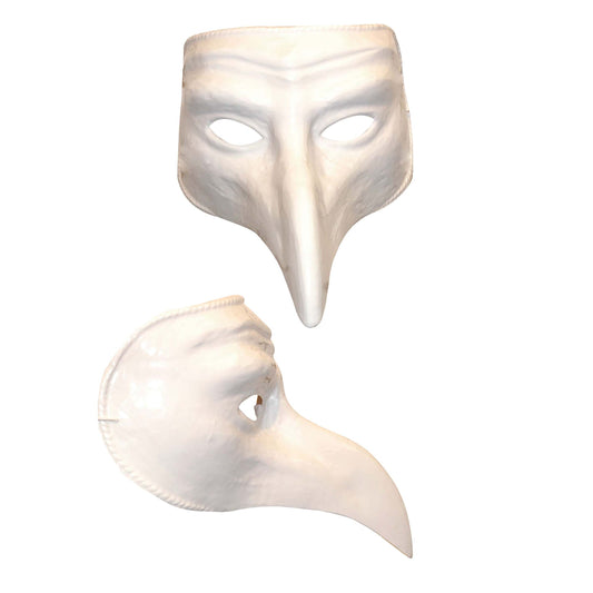 Mens White Comedy Plastic Masks Cardboard Male Halloween Costume 1
