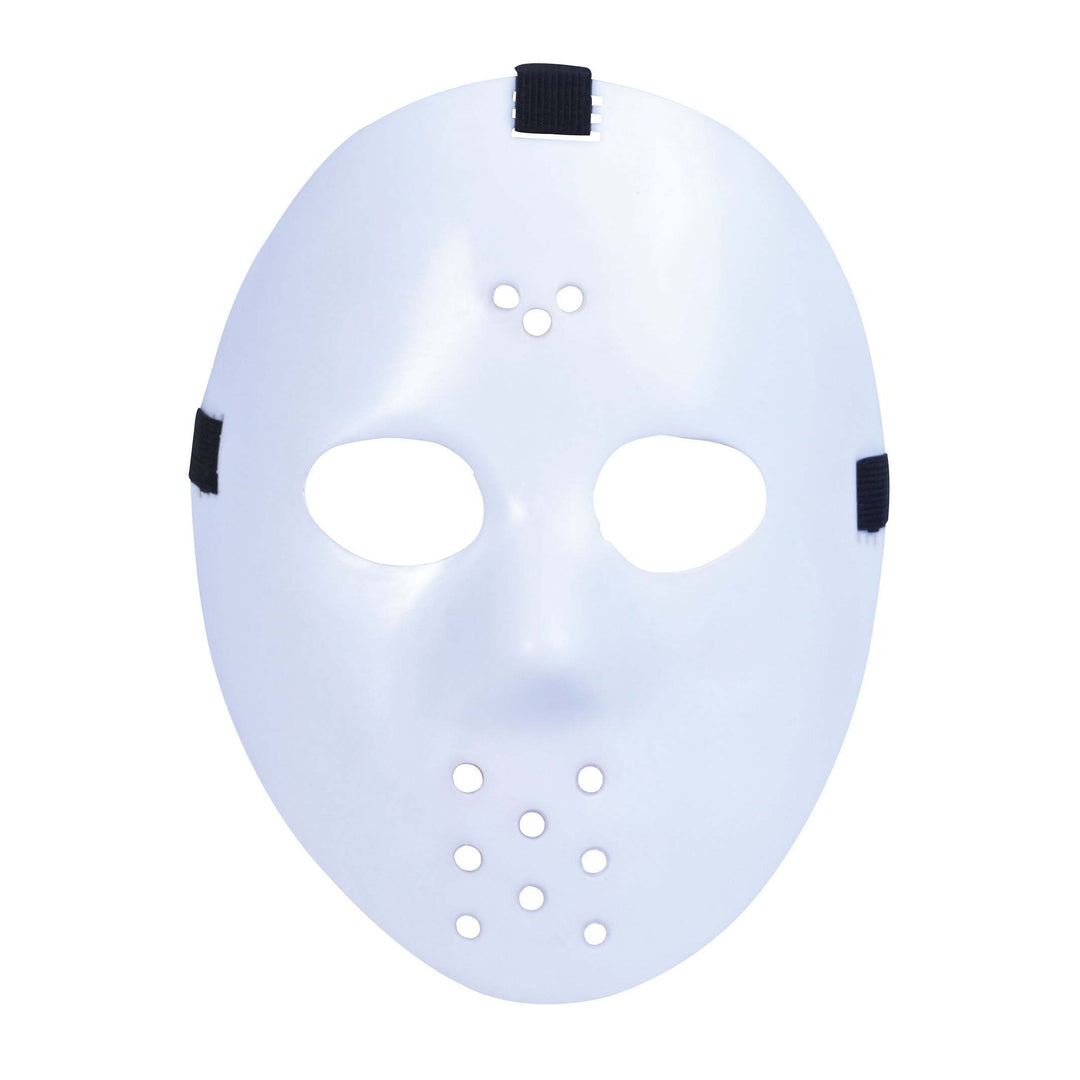 Hockey Costume Mask White Plastic Unisex 1