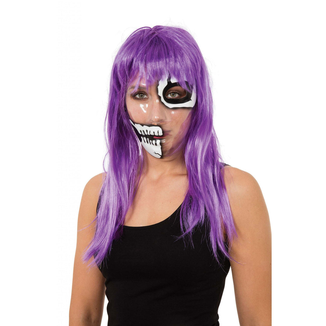 Transparent Mask Skeleton 1/2 Faceprint Day of the Dead 1