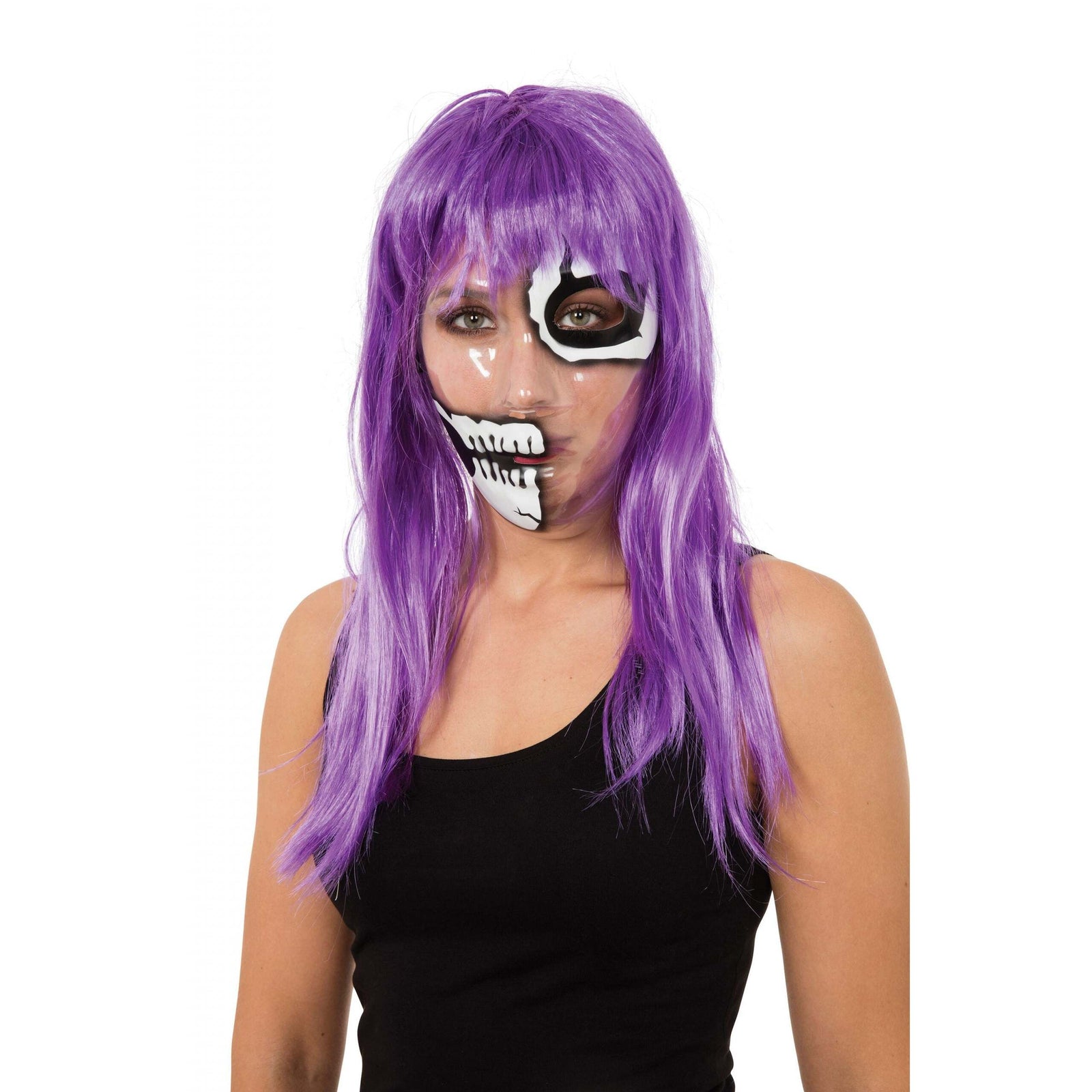 Transparent Mask Skeleton 1/2 Faceprint Day of the Dead 1