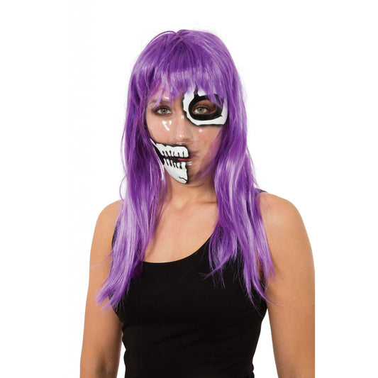 Transparent Mask Skeleton 1/2 Faceprint Day of the Dead 1