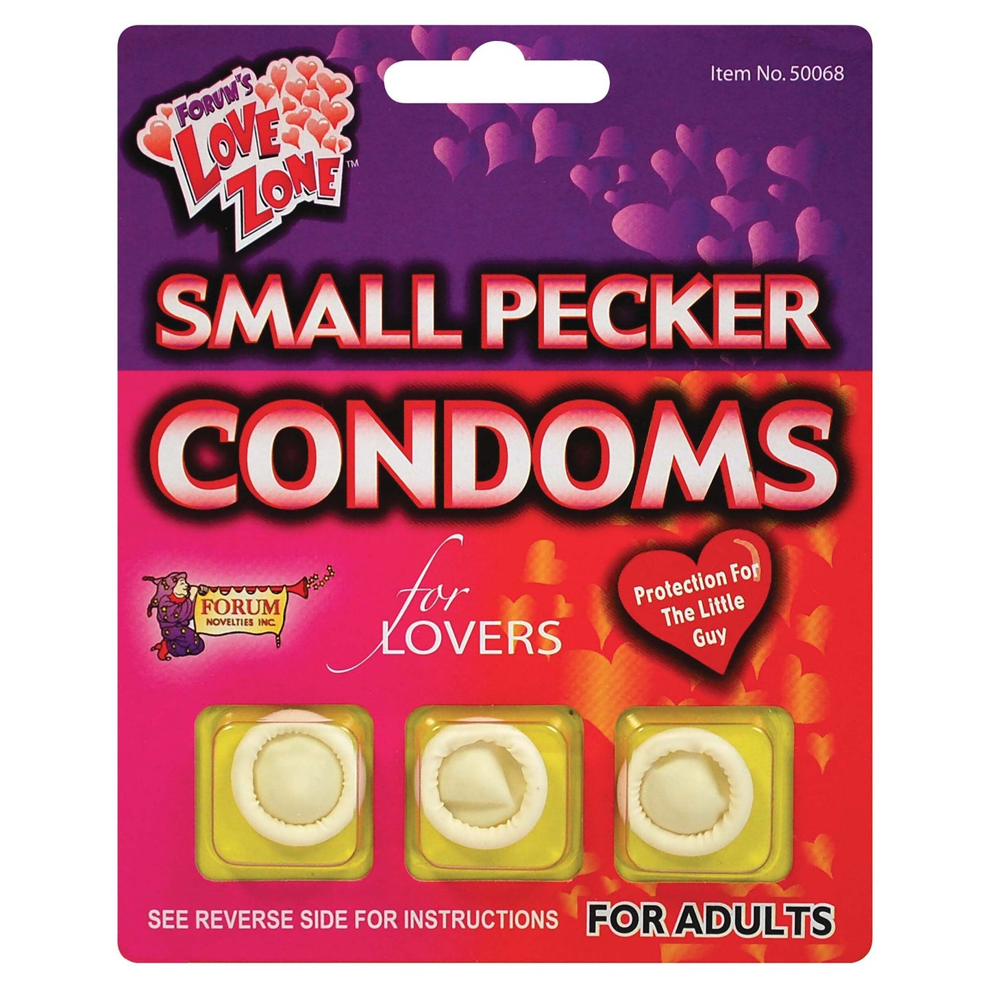 Small Pecker Condoms Pack of 3 Joke Bucks Party 1