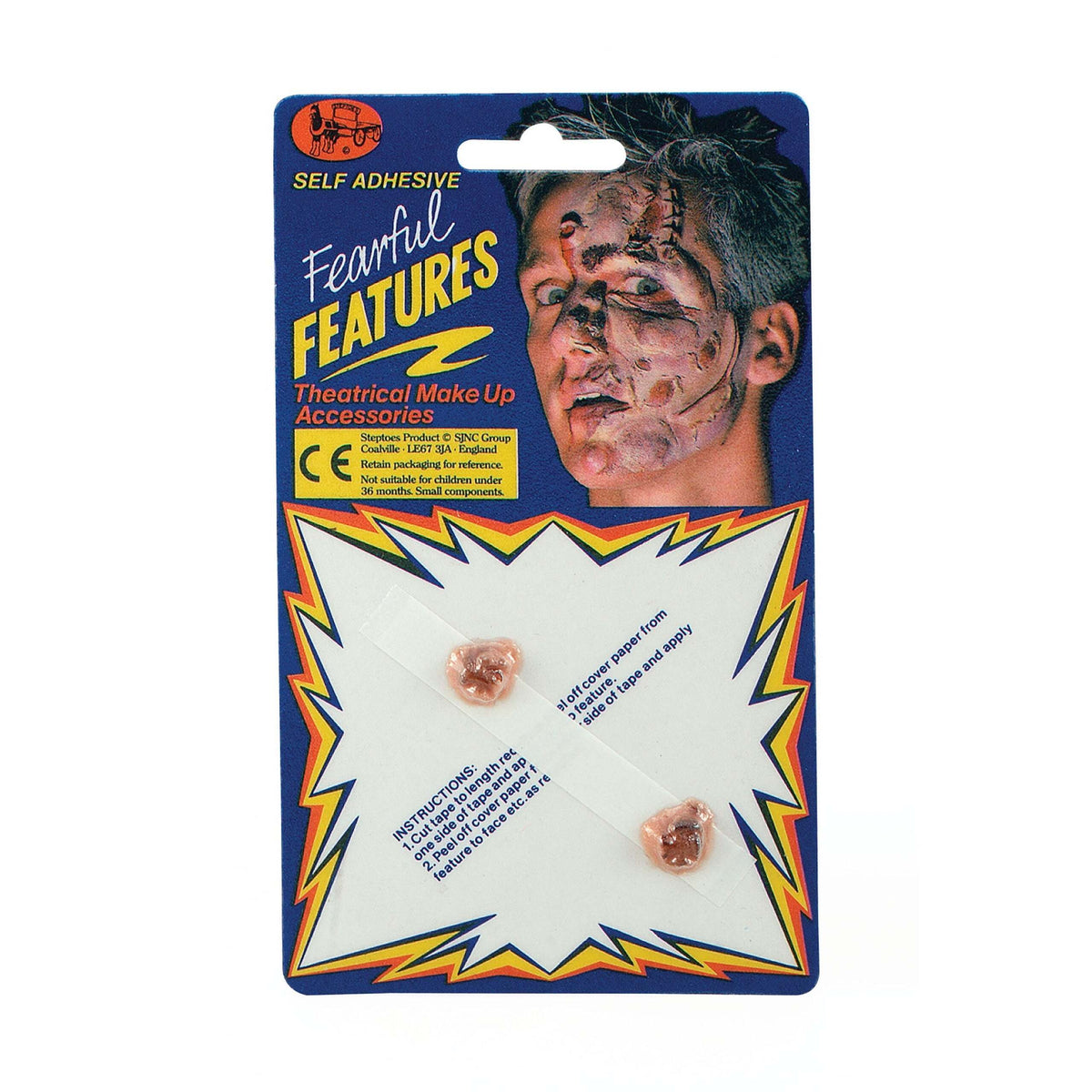 Warts 2 In Packet Stick On Mutilations Disguises Unisex Pack 1