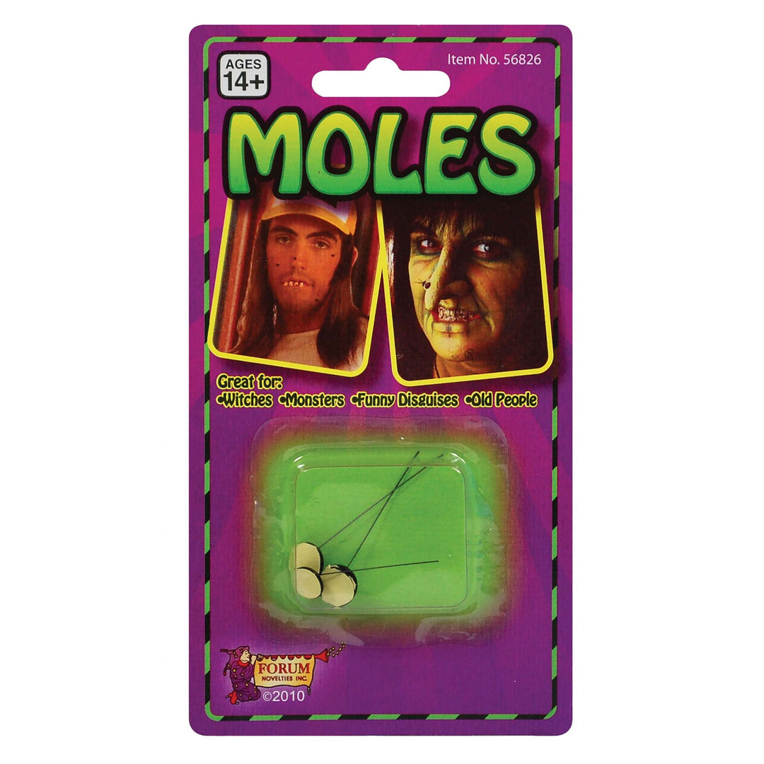 Stick on Moles with Hair Holy Moly Pack of 3 1