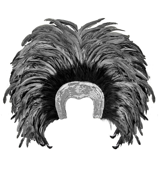 Feathered Brazil Headdress - Silver