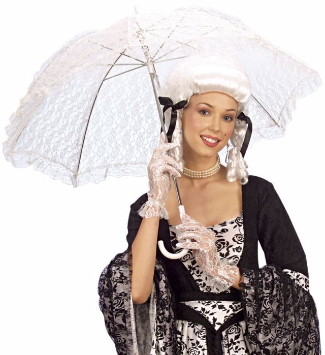 White Lace Parasol Ø 83 Cm