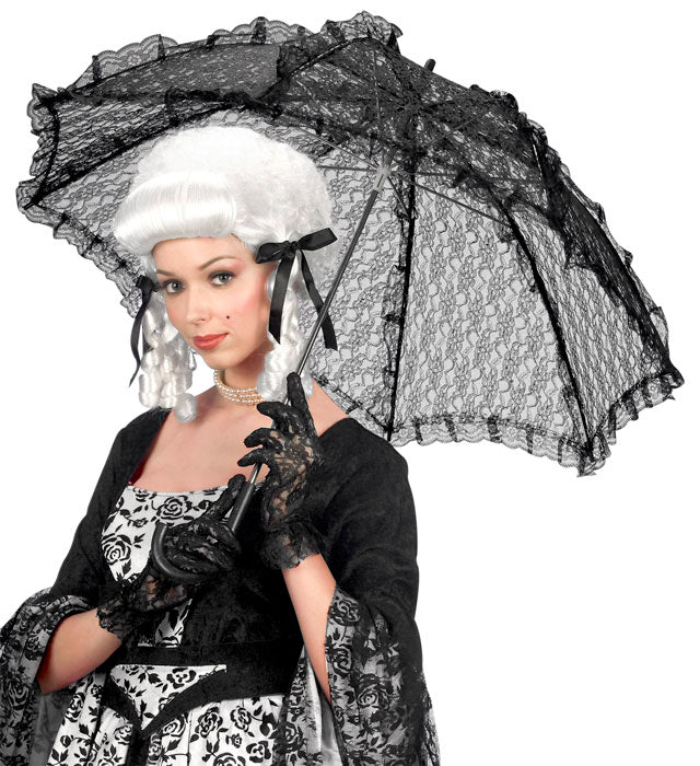 Black Lace Parasol Ø 83 Cm