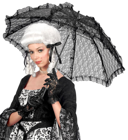 Black Lace Parasol Ø 83 Cm
