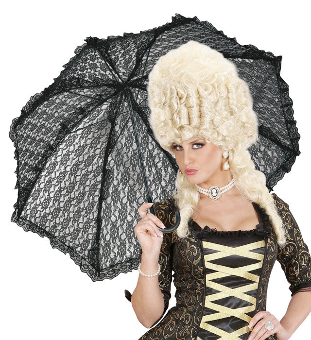 Black Lace Parasol Ø 83 Cm