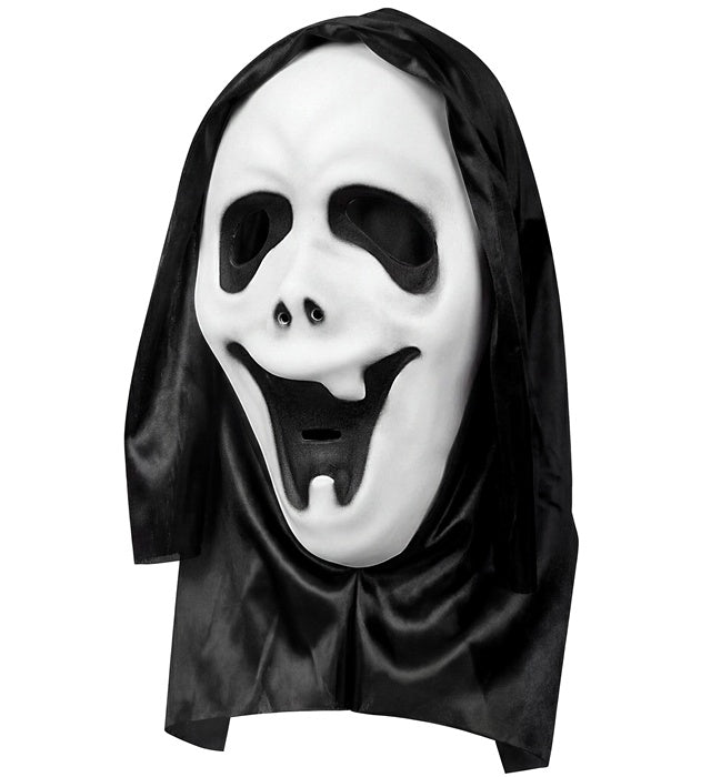 Hooded Ghost Mask With See-Through Net Eyes Eva
