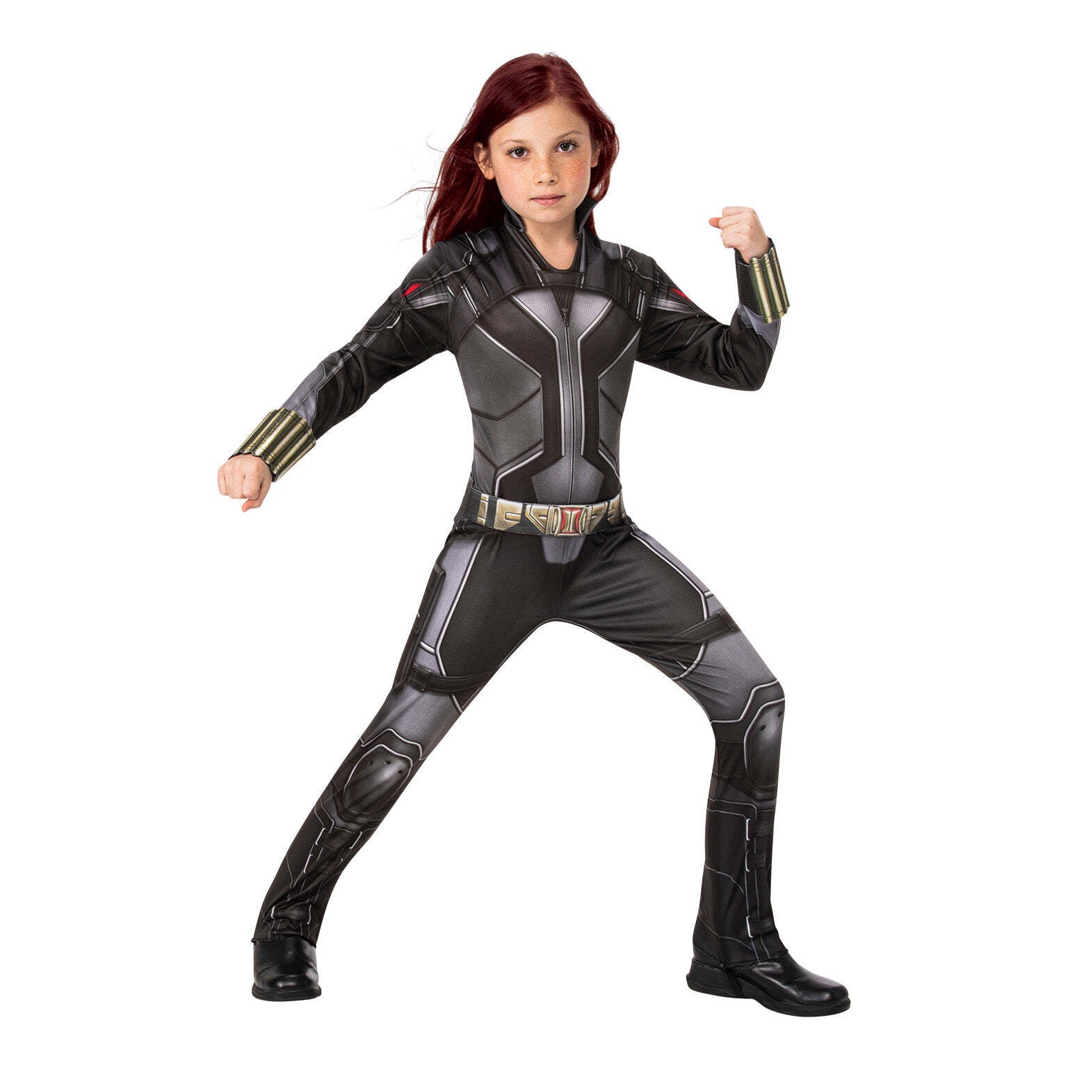 Black Widow Marvel Costume Jumpsuit Girls 1