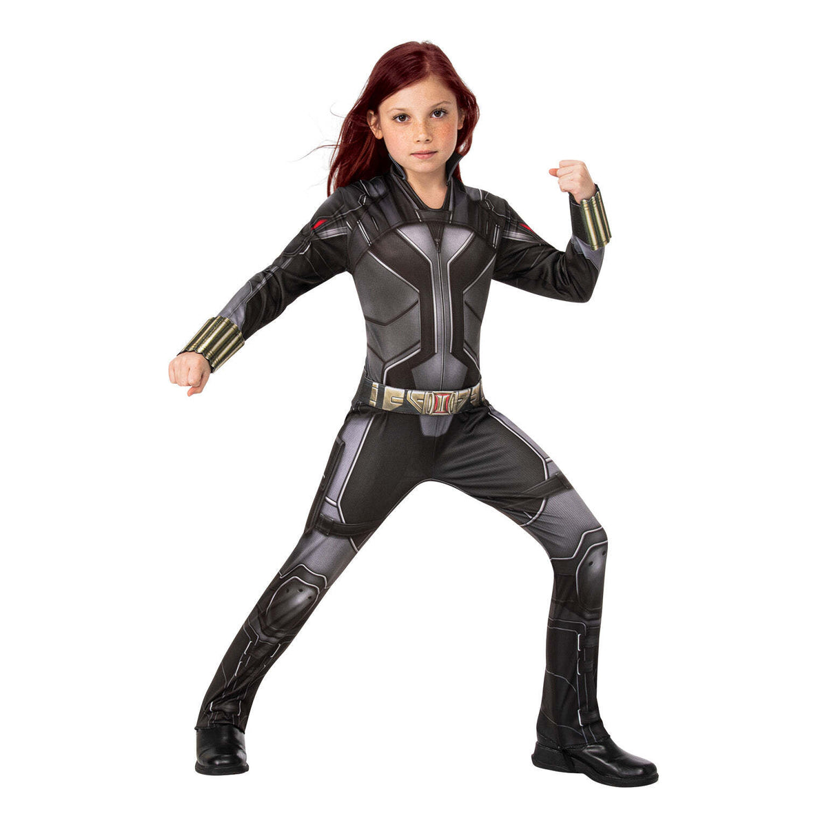 Black Widow Marvel Costume Jumpsuit Girls 1