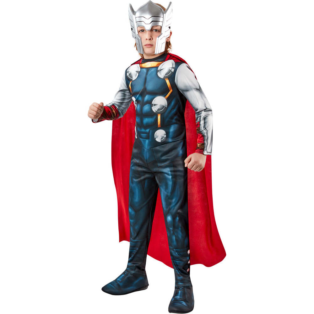 Thor Costume Kids Marvel Avengers Jumpsuit Cape 1