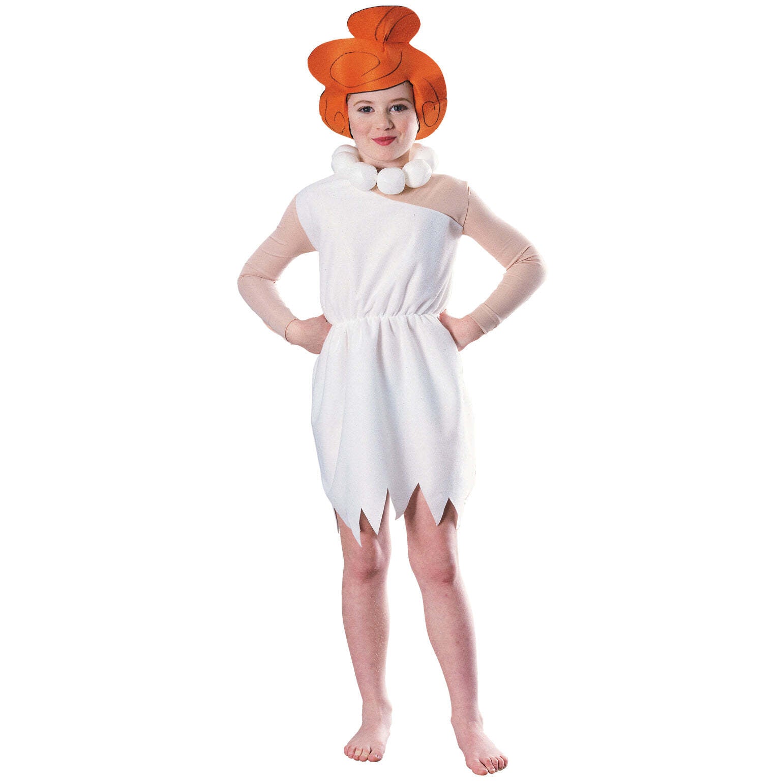 Wilma Flintstone Deluxe Costume Child Girls White Hanna Barbera 1