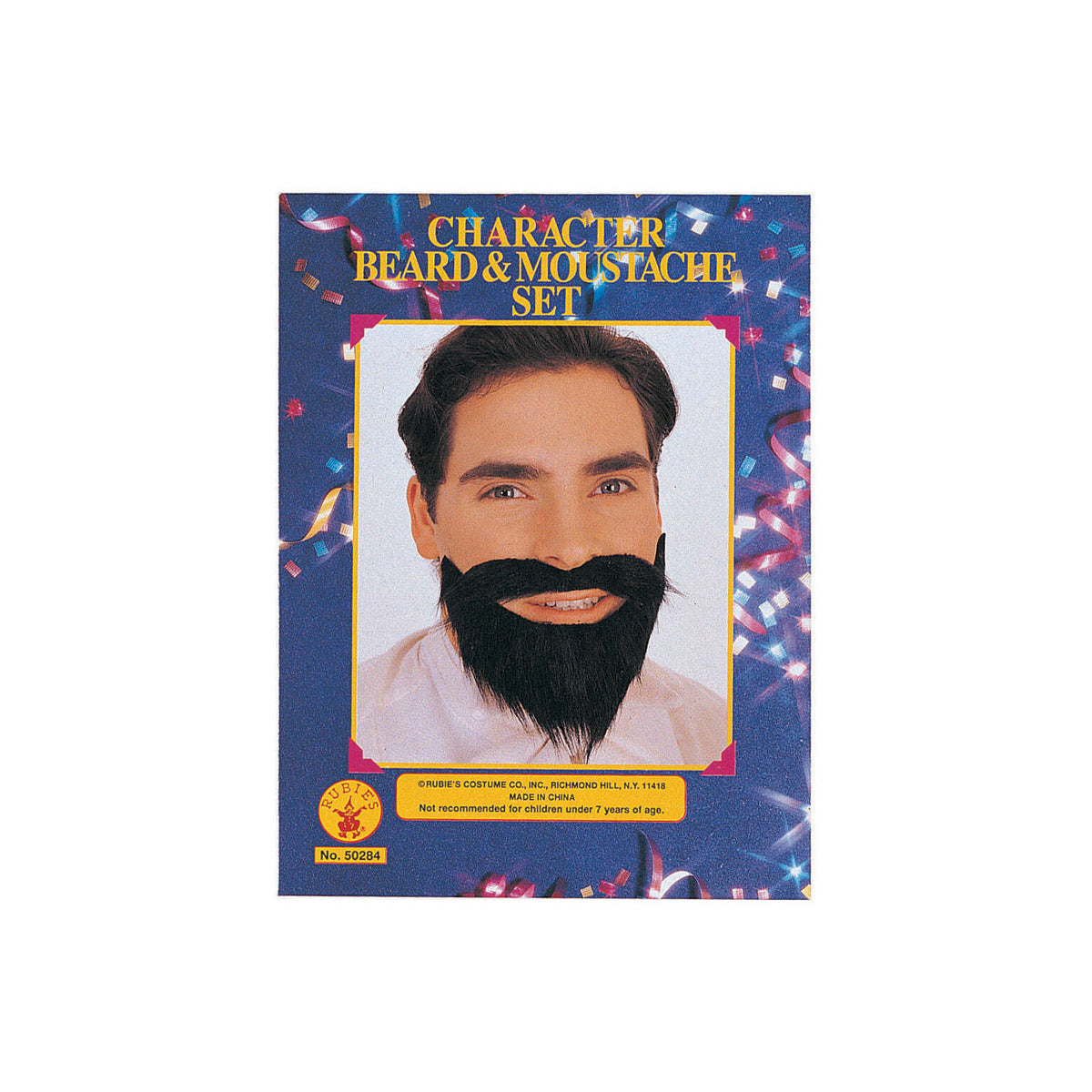 Beard and Moustache Assortment Black Costume 1