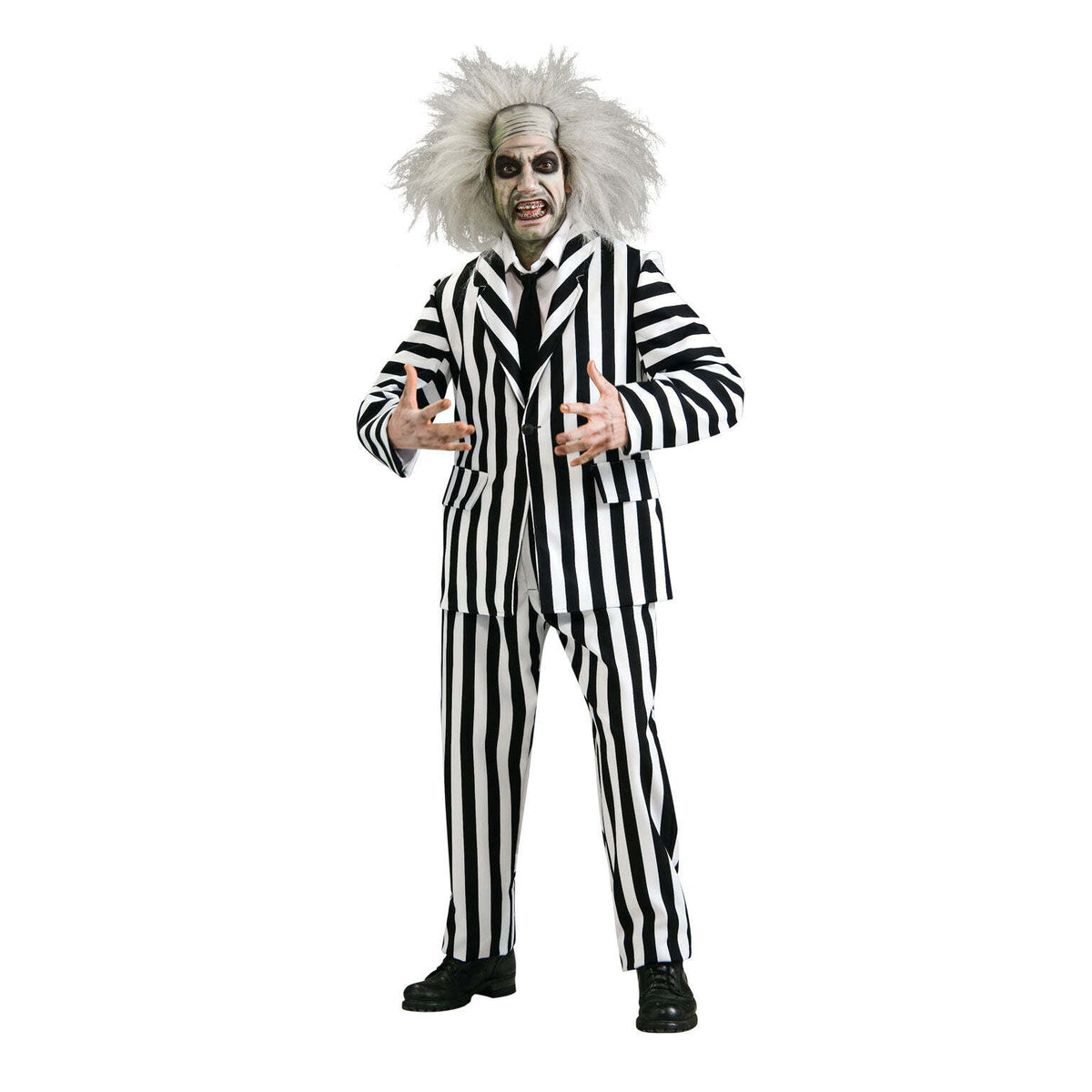 Bettlejuice Collector's Edition Adult Mens White Beetlejuice Costume 1