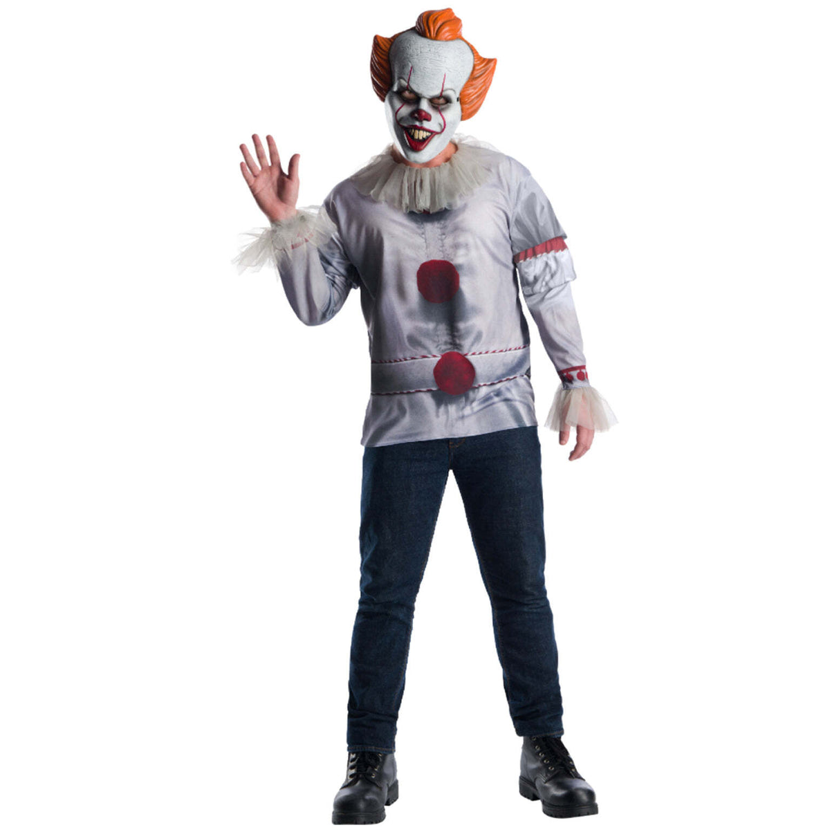 Pennywise 'it' Movie Top Costume Mens White 1