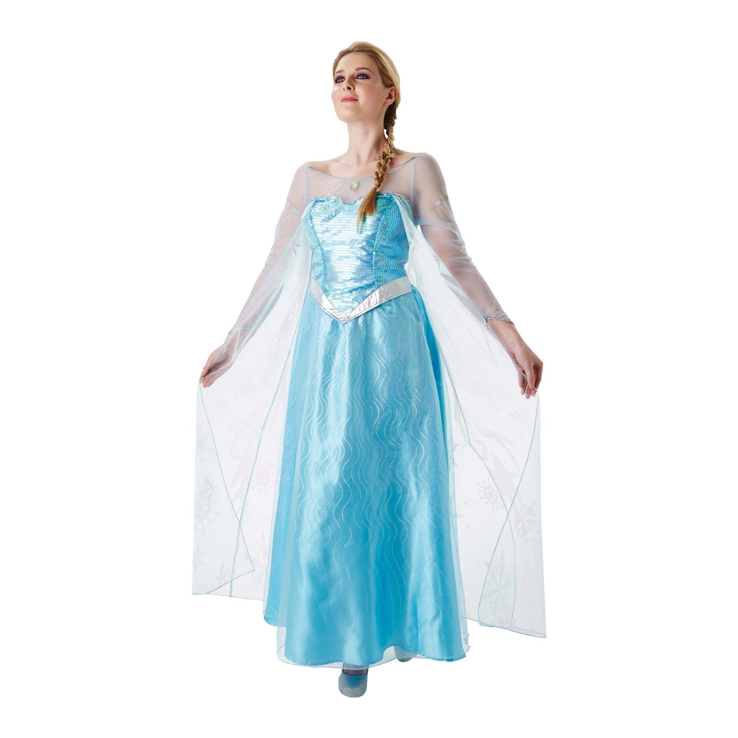 Elsa Deluxe Adult Costume Womens Blue 1