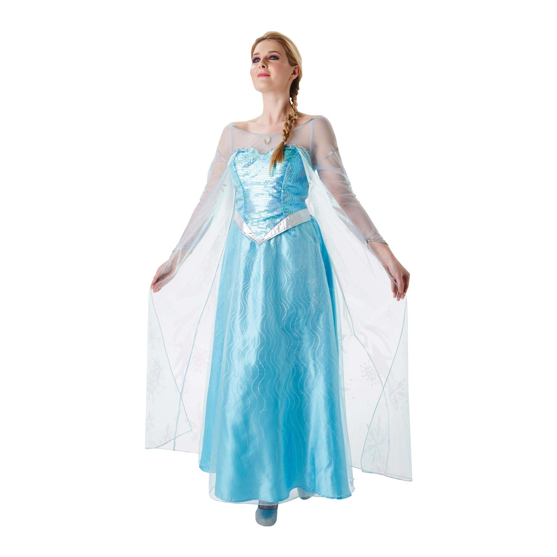 Elsa Deluxe Adult Costume Womens Blue 1
