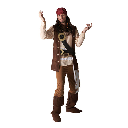 Capt Jack Sparrow Mens Brown Disney Costume 1