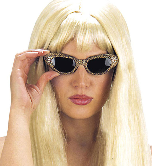 Snake Glasses With Cat Eye Lenses - 6 Colors Ass.