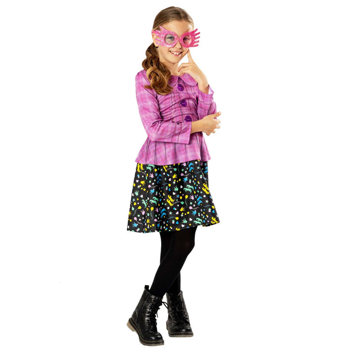 Luna Lovegood Costume with Glasses Girls Harry Potter Dress 1