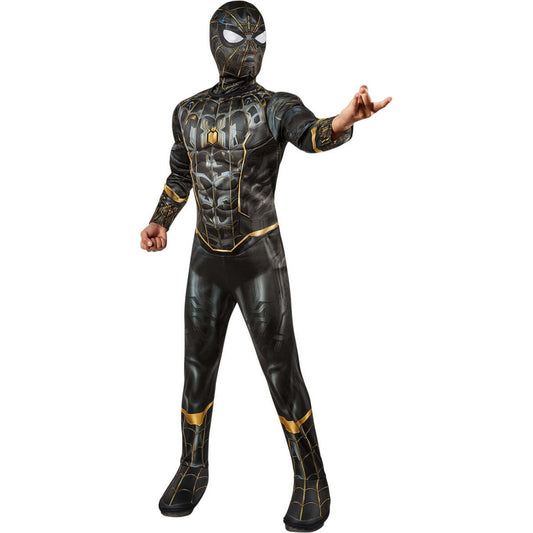 Spider-man No Way Home Black Gold Suit Boys Costume 1