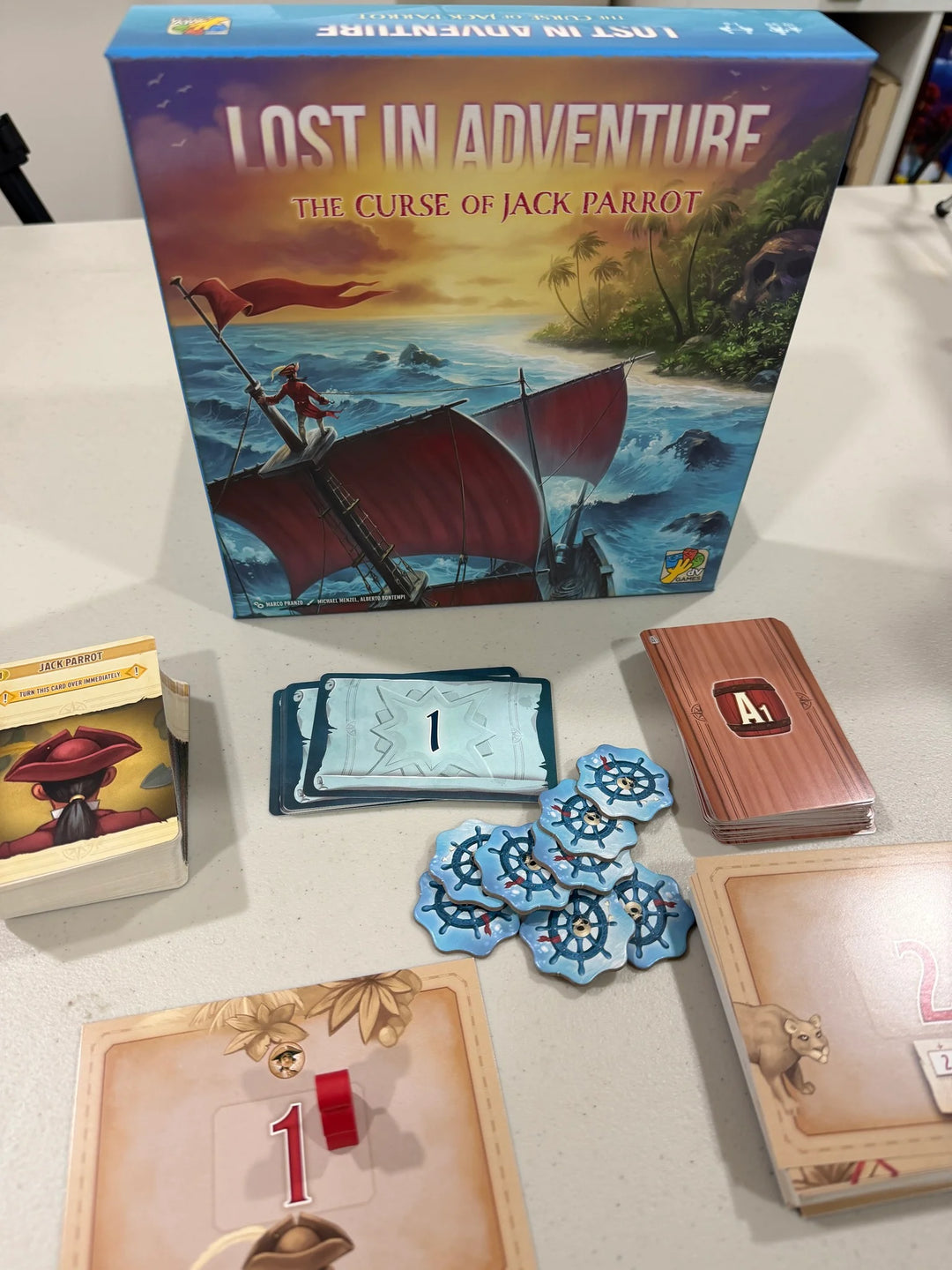 The Curse of Jack Parrot Lost in Adventure Board Game by daVinci Editrice