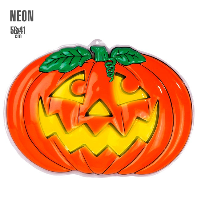 3D Neon Pumpkin 56X41 Cm