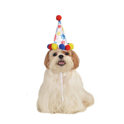 Dogs Paw Print Bday Hat for Pets 1
