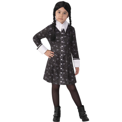 Kids Wednesday Addams Costume Dress 1